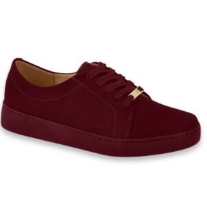 Zapatilla Clasica de Mujer Vizzano Gamuza Bordo - Imagen 1