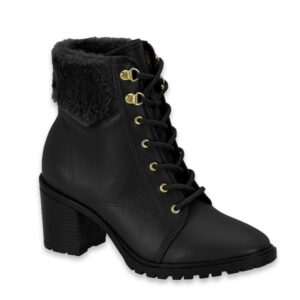 Bota Beira Rio con Peluche en Tobillera Negro