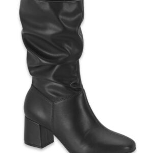 Bota Beira Rio Arrugada Negra de Mujer