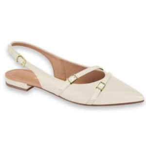 Chatita Stilettos Vizzano Doble Correa Crema