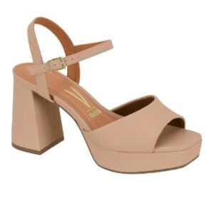 Sandalia de Vizzano con Plataforma Taco Cuadrado Nude - Imagen 1