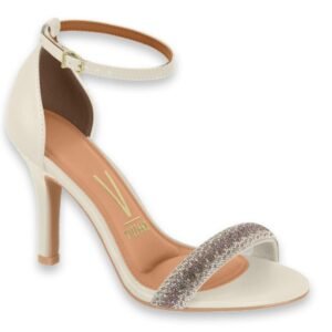 Sandalia de Mujer con Piedras Brillosas Vizzano Crema - Imagen 1