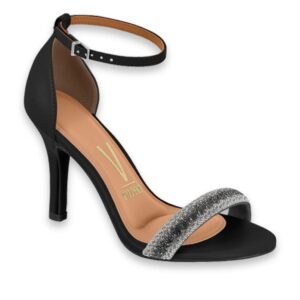 Sandalia de Mujer con Piedras Brillosas Vizzano Negro - Imagen 1