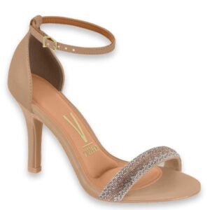 Sandalia de Mujer con Piedras Brillosas Vizzano Beige Nude - Imagen 1
