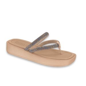 Sandalia con Plataforma Tipo Ojoto con Brillos Br rose - Imagen 1