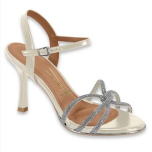 Sandalia de Mujer Fiesta con Piedras Vizzano Crema - Imagen 1