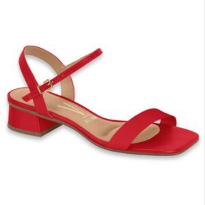 6454-111-7286 Sandalia Taco Bajito de Mujer Vizzano Rojo