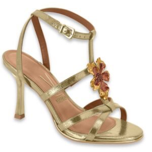 Sandalia de Mujer Vizzano Flor Metalizado Dorado - Imagen 1