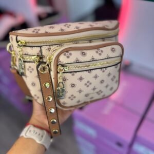 Riñonera de Dama Estampada Beige con Camel Lace&Lore - Imagen 3