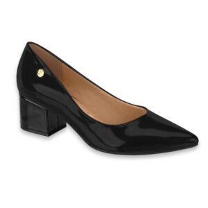 Zapato Stiletto Vizzano Taco Cuadrado Negro