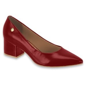 Zapato Stiletto Vizzano Taco Cuadrado Cherry