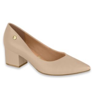Zapato Stiletto Vizzano Taco Cuadrado Beige