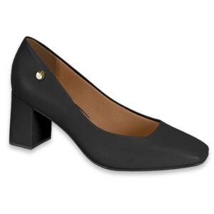 Zapato Vizzano de Mujer Taco y Punta Cuadrada Beige Negro
