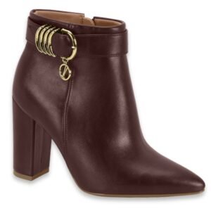Bota de Mujer Vizzano Burgundy con Detalles Dorado