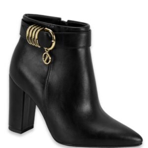 Bota de Mujer Vizzano Negro con Detalles Dorado