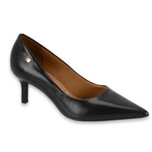 Stilettos Vizzano de Mujer Negro Brilloso Taco de 5 cm