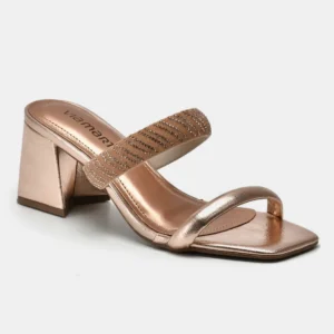Sandalia Metalizada Oro Rosa Via Marte