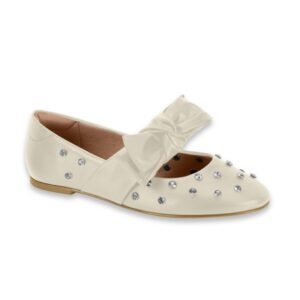 Chatita Ballerinas Vizzano Crema Tachas
